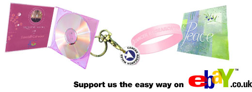 CD's, Christmas cards, keyrings and wristbands, so many ways to support Cancer Research Wales. Visit our ebay shop today!